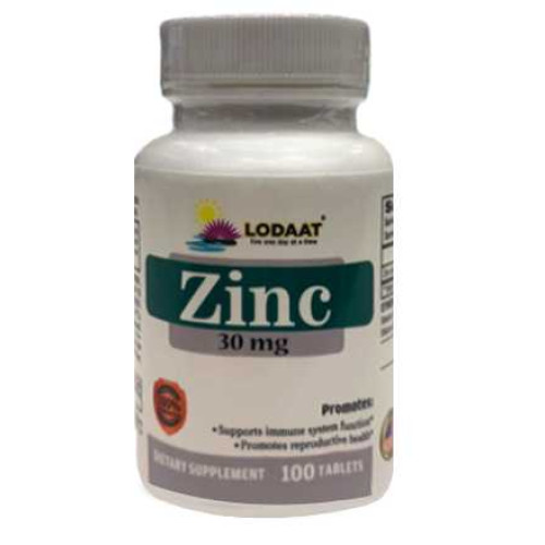لودات حبوب زنك بتركيز 30 ملجم (100 قرص) lodaat zinc 30 mg 