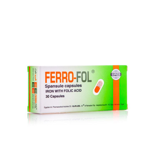 فيرو-فول حديد وحمض الفوليك - 30 كبسولة