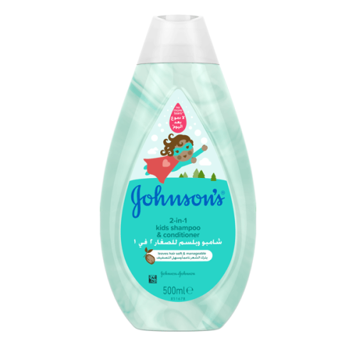 Johnson's 2-in-1 Kids Shampoo & Conditioner - 500 Ml