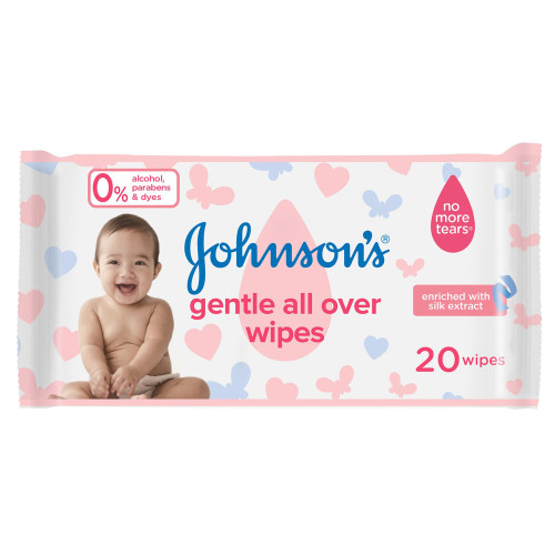 Johnson's Gentle All Over Wipes - 20 Wipes