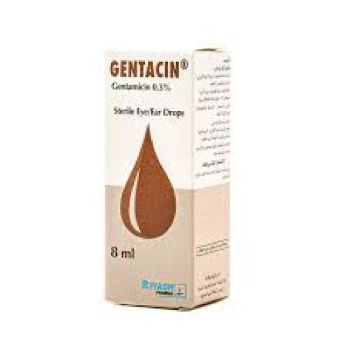 جنتاسين قطرة لعلاج ألتهابات البكتيرية في العين والأذن - 8 مل