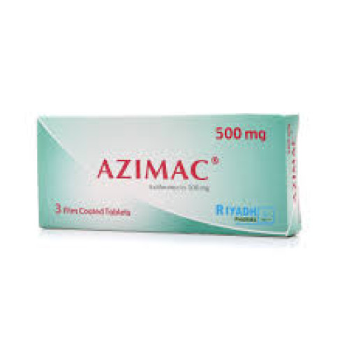 AZIMAC, Antibiotic for Gonorrhea & Acne Treatment - 500 mg 3 Tablets