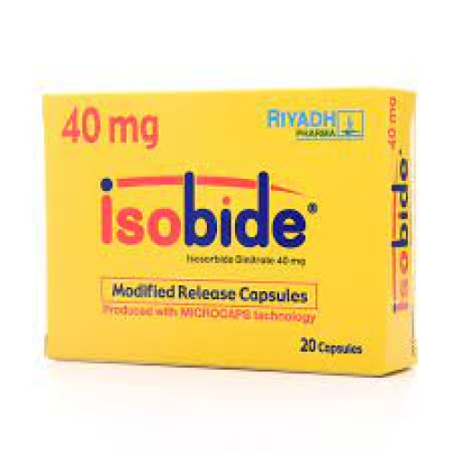 Isobide for angina pectoris 40 mg - 20 capsules