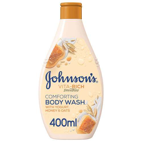 جونسون سائل الاستحمام بخلاصة اللبن والعسل والشوفان - 400 مل