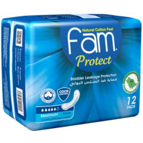 maximum bladder leakage protection 12pads fam