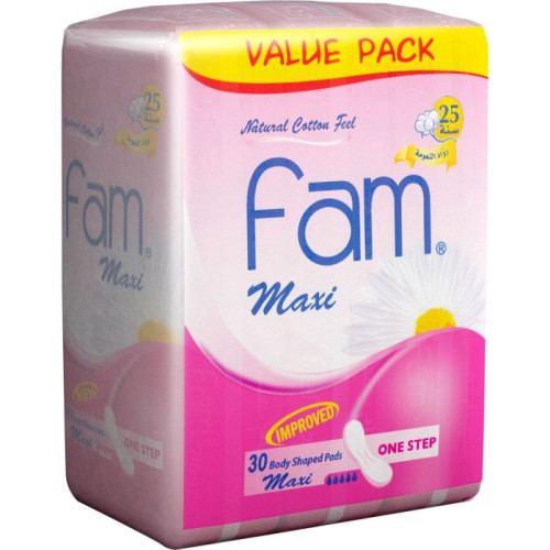 Fam Maxi Pads Without Wings Large Economy - 30 Pads