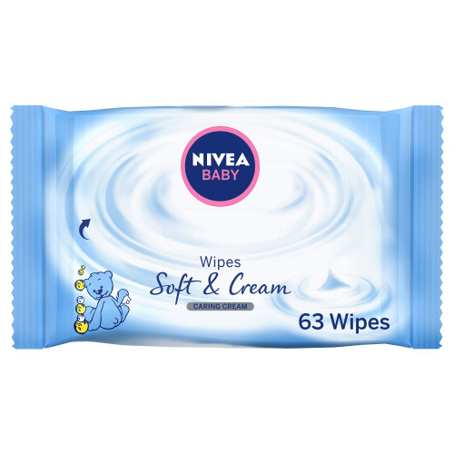 Nivea Soft and Cream Baby Wipes - 63 Wipes