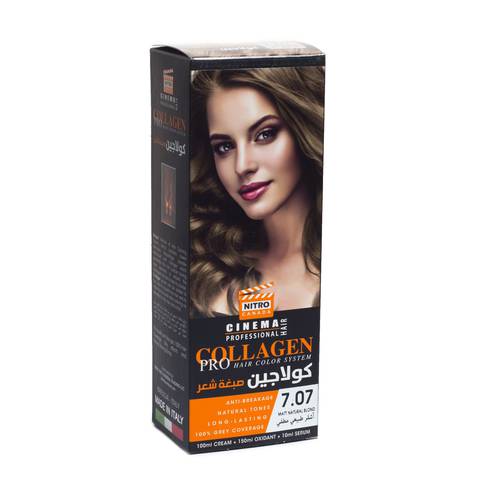 Collagen Pro Hair Color 7.07 - Natural Blonde Matte
