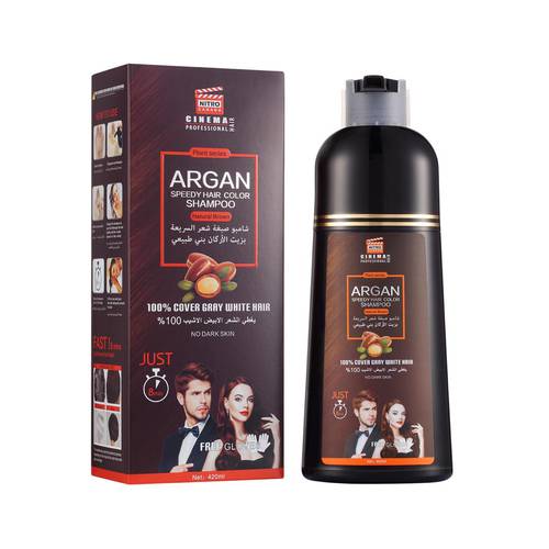 Collagen Pro Dye Shampoo Argan Oil Brown - 420 Ml