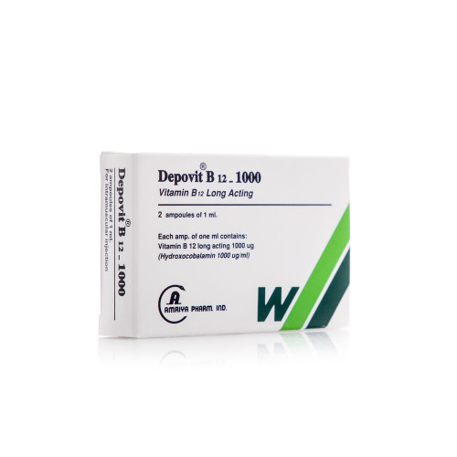 Depovit B12, Vitamin B Supplement, Reduce Neuropathy - 2 Ampoules