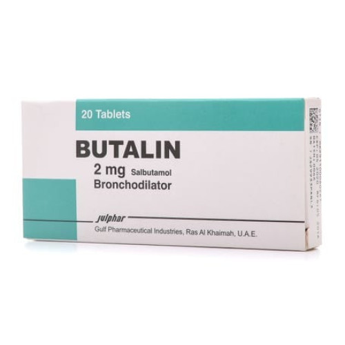 Butalin 2 mg Salbutamol 20 Tablets