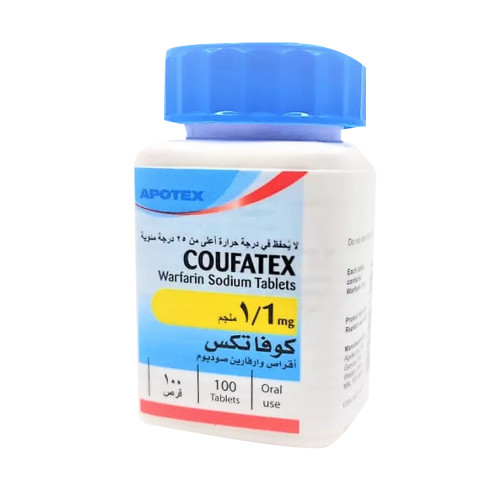 Coufatex  1 Mg Warfarin Sodium 100 Tablets