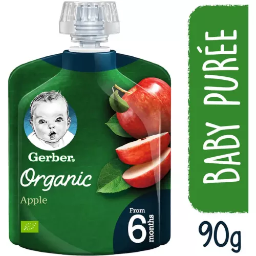 Gerber organic baby food apple 90 gm +6 months