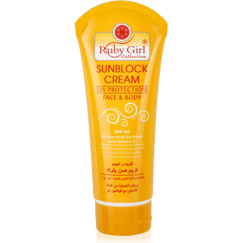 Ruby Girl Sun Block Cream 170 ml UV protection With Vitamin E