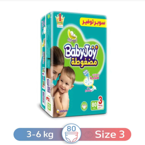 Baby Joy Baby Diapers Super Jumbo - Size 3 - 80 Diapers