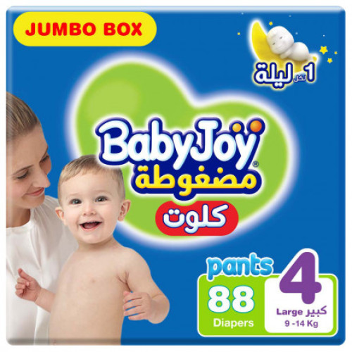 Baby Joy Culotte Size (4) Jumbo Box - 88 Diapers