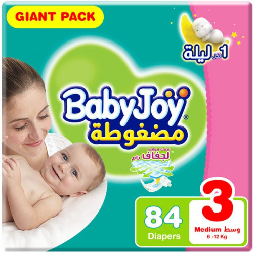 Baby Joy Size (3) Giant Pack - 84 Diapers