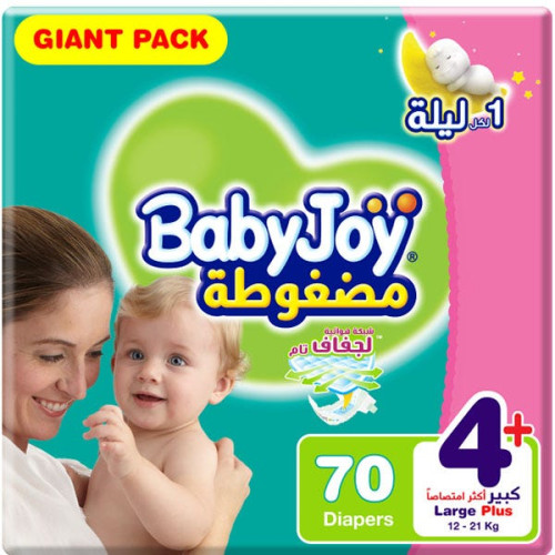 Baby Joy Size (4+) Giant Pack - 70 Diapers