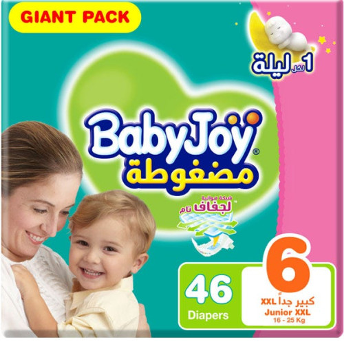 Baby Joy Size (6) Giant Pack - 46 Diapers
