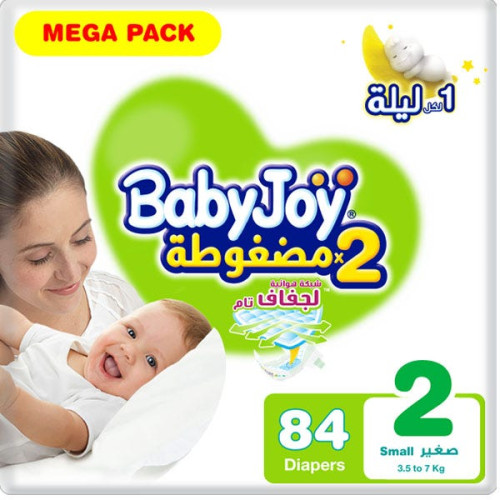 Baby Joy Size (2) Mega Pack - 84 Diapers