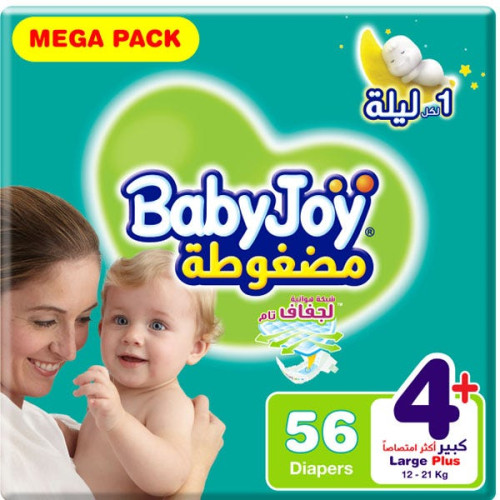 Baby Joy Size (4+) Mega Pack - 56 Diapers