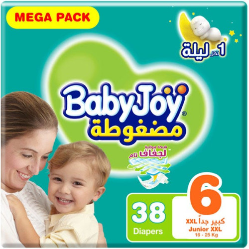 Baby Joy Size (6) Mega Pack - 38 Diapers
