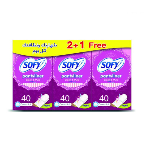 Sofy Pantyliner Scented (2+1) - 40 Pads
