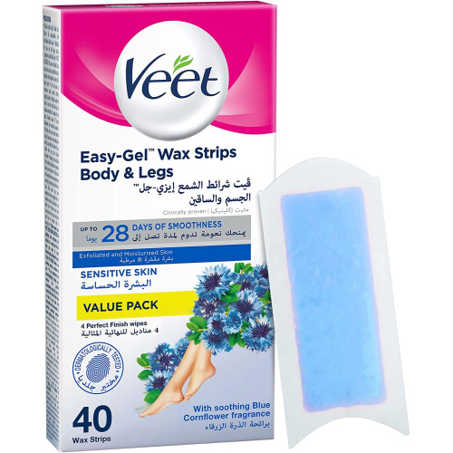 Veet blue sensitive skin strips 40 pieces