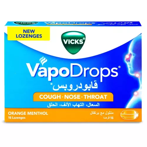 Vicks Vapodrops Menthol Orange 16 Tablets