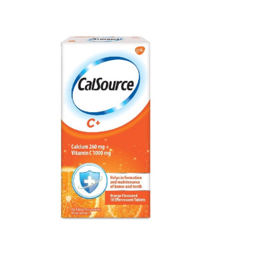 CalSource ca+vit c 100mg 10 eff tab