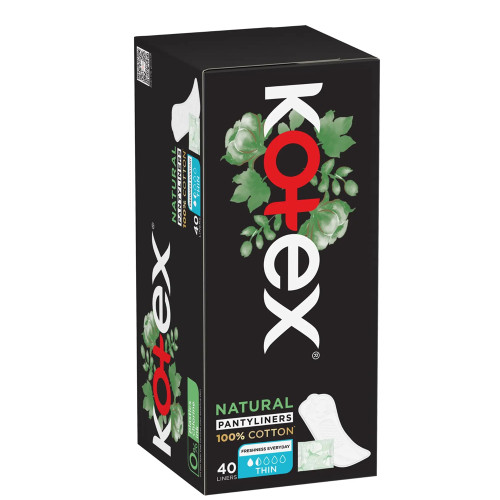 Kotex Natural Pantyliners Thin - 40pcs