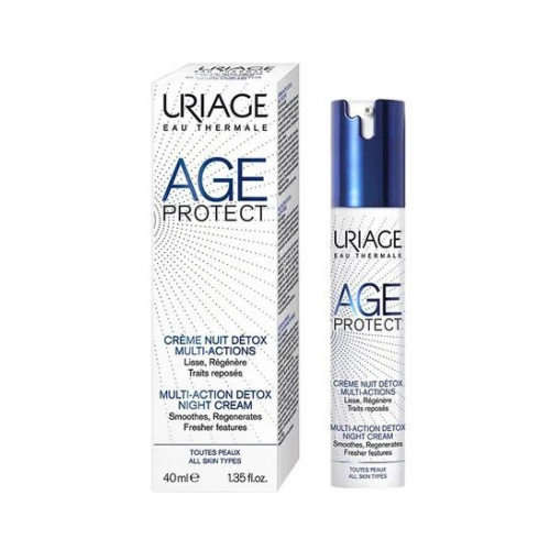 multi action detox night cream 40ml age protect uriage